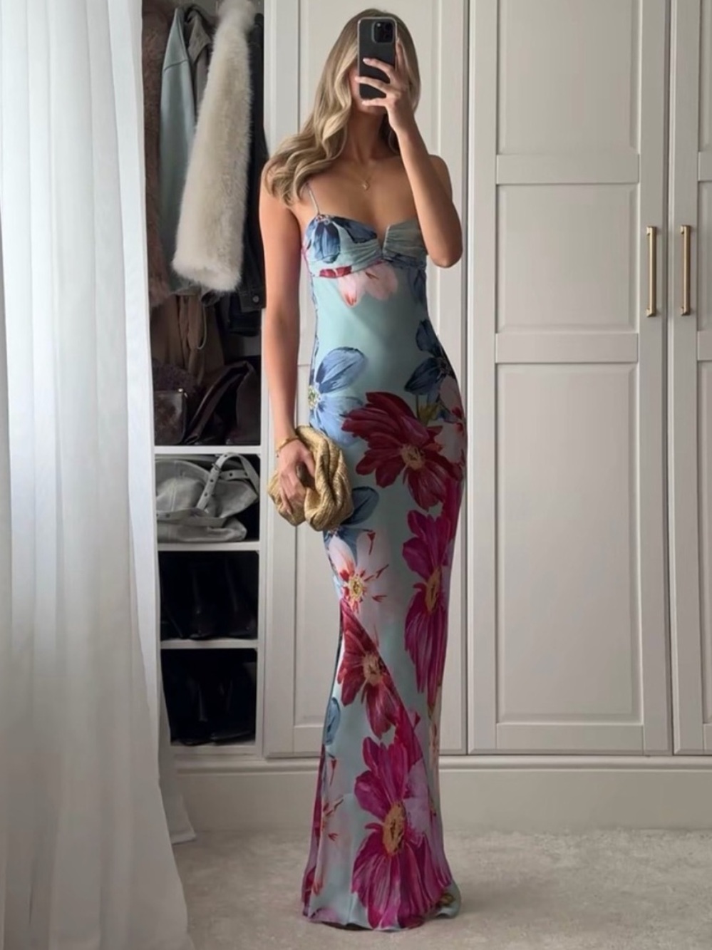 Amanda Uprichard Ira Maxi Dress in Daphne Floral Medium
